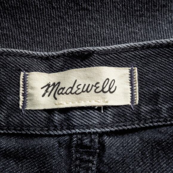 Madewell Women’s Super-Wide Leg Jeans Washed Black Long Rise Minimalist 30" - Picture 12 of 12